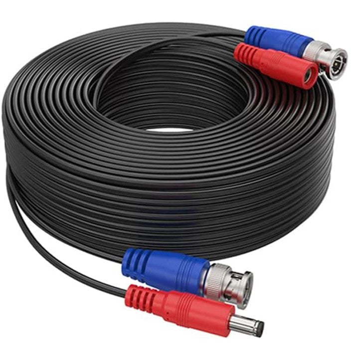 18M SHOTGUN CCTV CABLE PRE MADE BLACK COLOUR FOR HD CAMERAS UP TO 8MP