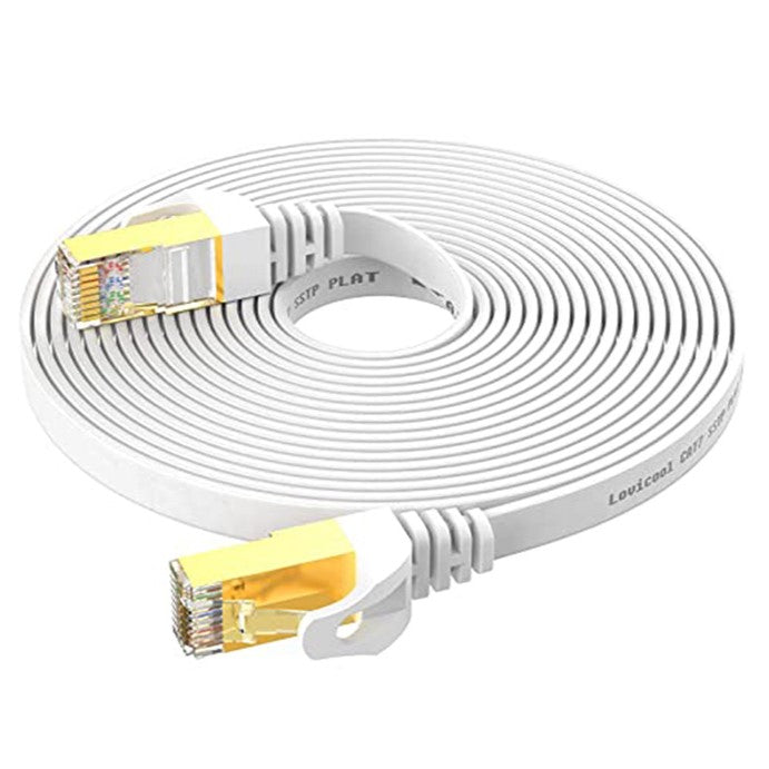 3M FLAT CAT7 ETHERNET CABLE WHITE